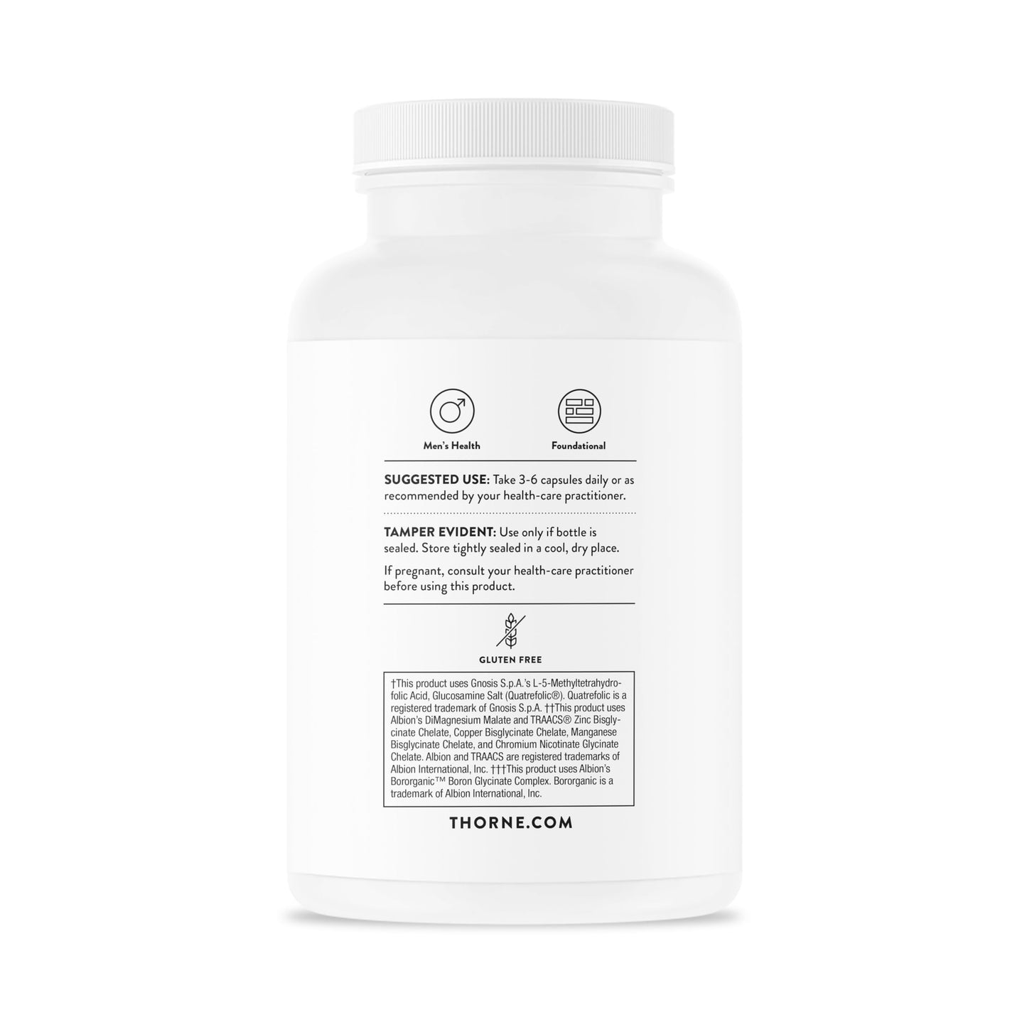 THORNE - Men's Multi 50+ - Comprehensive Daily Multivitamin with Vitamins A, B6, B12, C, D, E, Zinc & More - Support Heart, Brain, Prostate, Muscle & Immune Health* - 180 Capsules - Medaid International