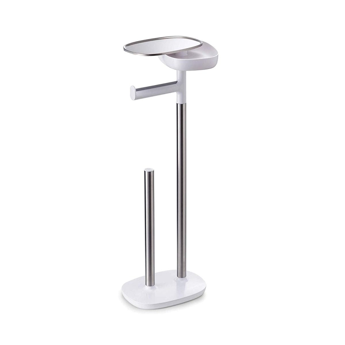 Joseph Joseph EasyStore Butler Toilet Paper Holder Stand and Spare Roll Storage with Shelf and Drawer, Stainless Steel - Medaid International