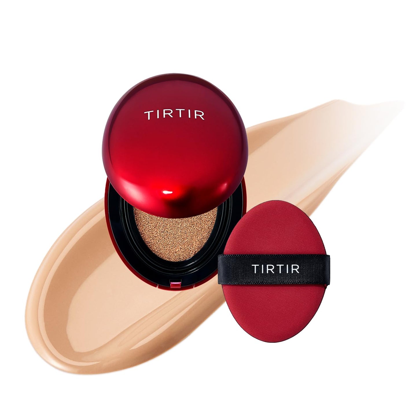 TIRTIR Mask Fit Red Cushion Foundation | Japan's No.1 Choice for Glass skin, Long-Lasting, Lightweight, Buildable Coverage, Semi-Matte (23N Sand, 0.63 Fl Oz (Pack of 1)) - Medaid International