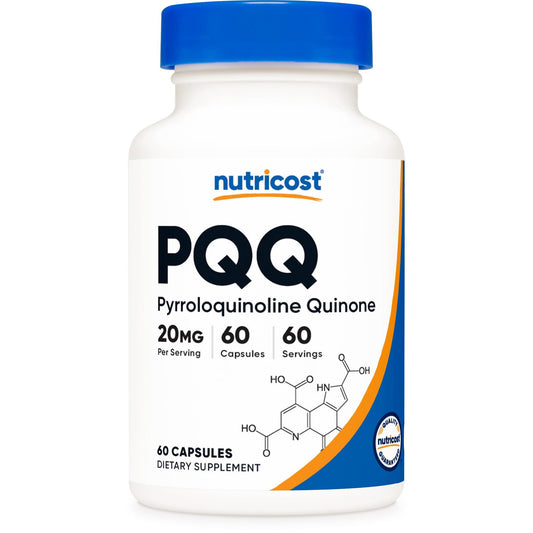 Nutricost PQQ (Pyrroloquinoline Quinone) 20mg, 60 Capsules - Vegetarian Capsules, Non-GMO, Gluten Free - Medaid International