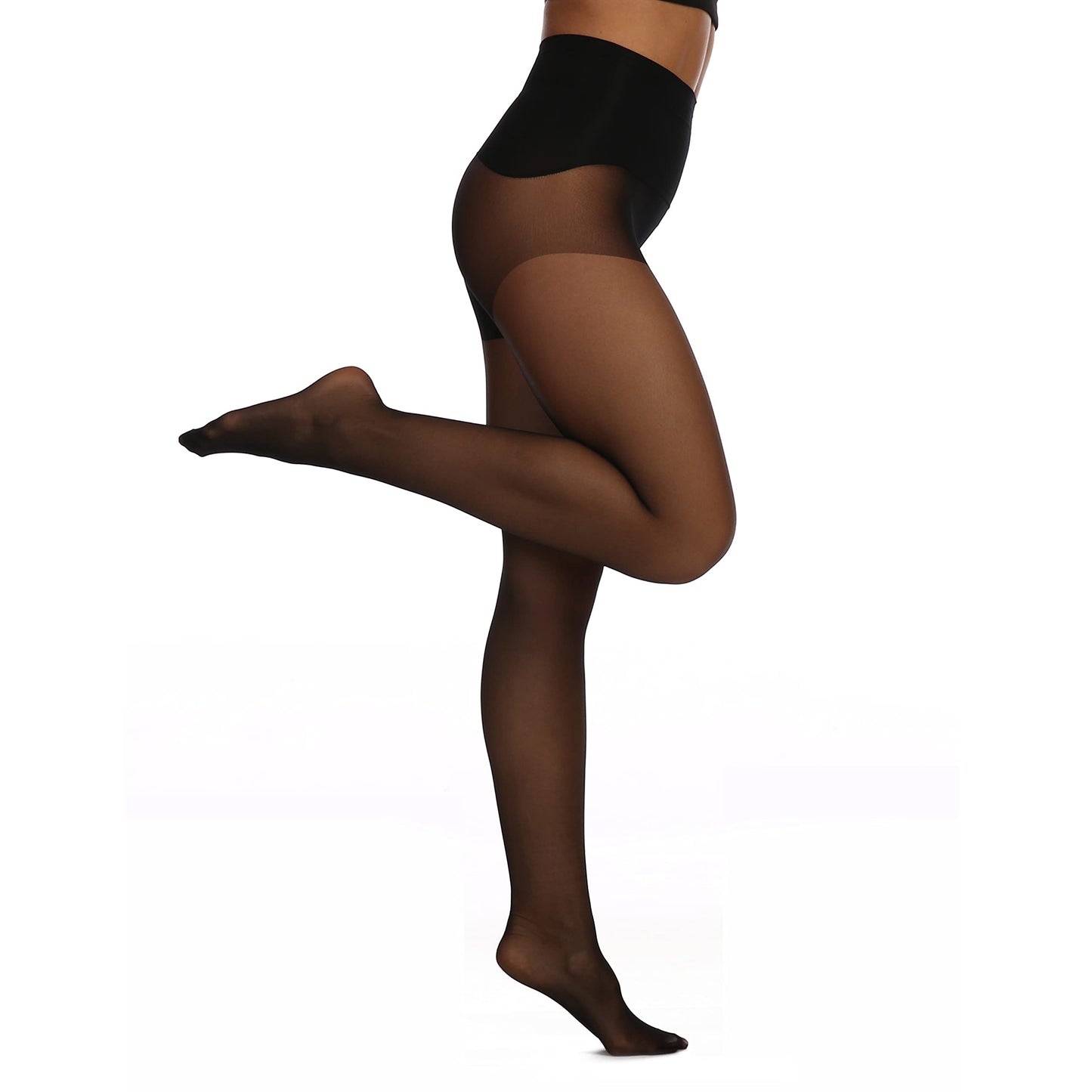 EVERSWE Women's Seamless Control Top Tights 15D, No Seam Pantyhose (Black, M-L) - Medaid International