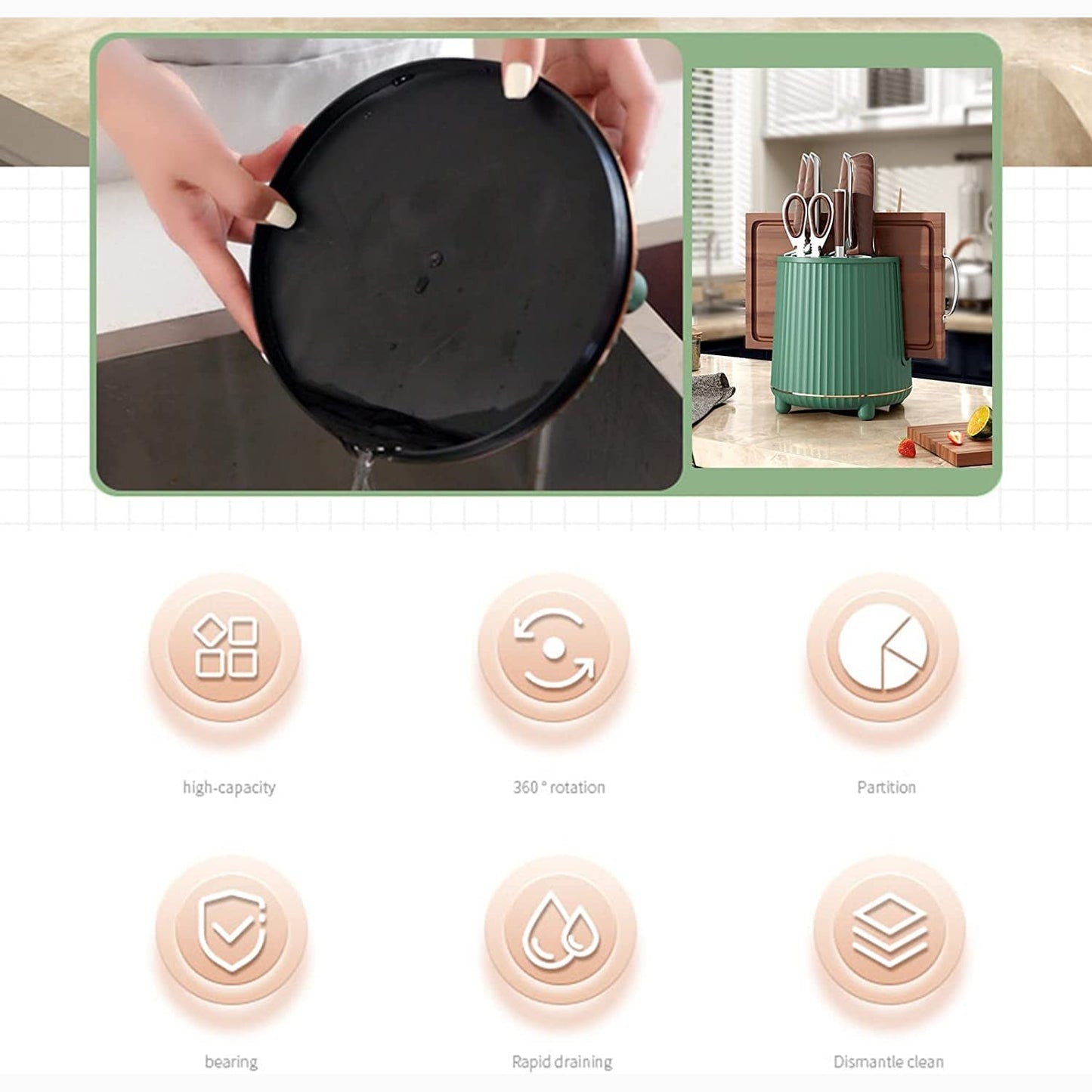 Rotating Kitchen Utensils Holder - Medaid International