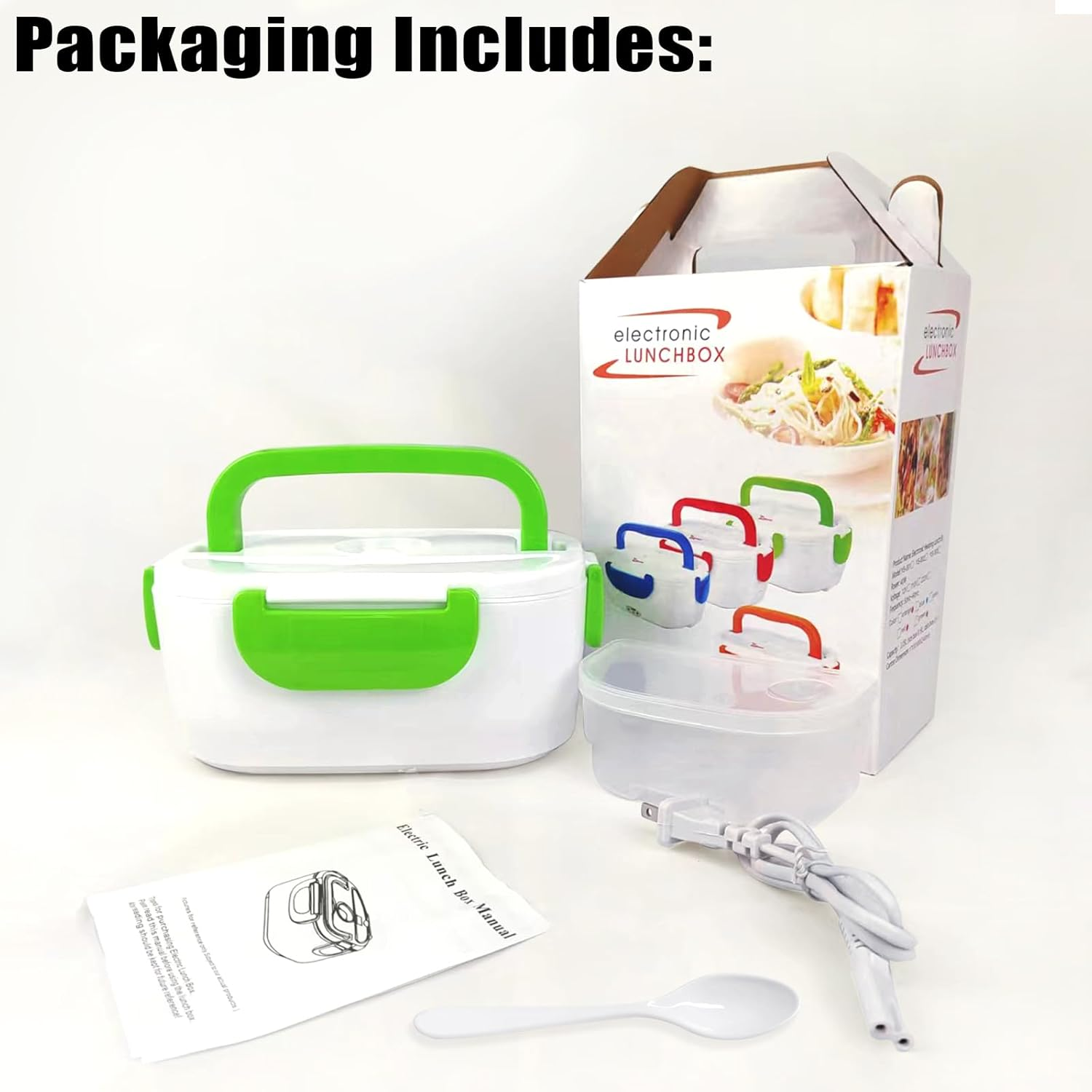 Electric Lunch Box – Portable Food Warmer for Work & Travel - Green - Medaid International