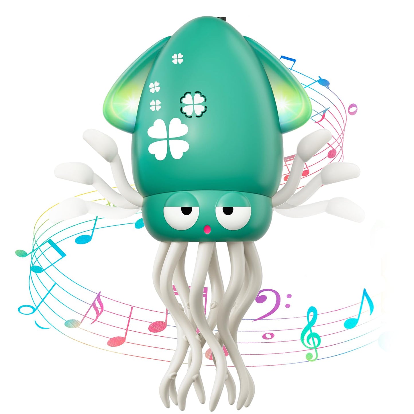 Dancing Octopus Baby Toy, Electric Crawling Octopus Tummy Time Toy, Rechargeable Magic Dancing Music Squid Baby Toys for 3 4 5 Year Old Kids Boy Girl Birthday Gifts Christmas Stocking Stuffers(Green) - Medaid International