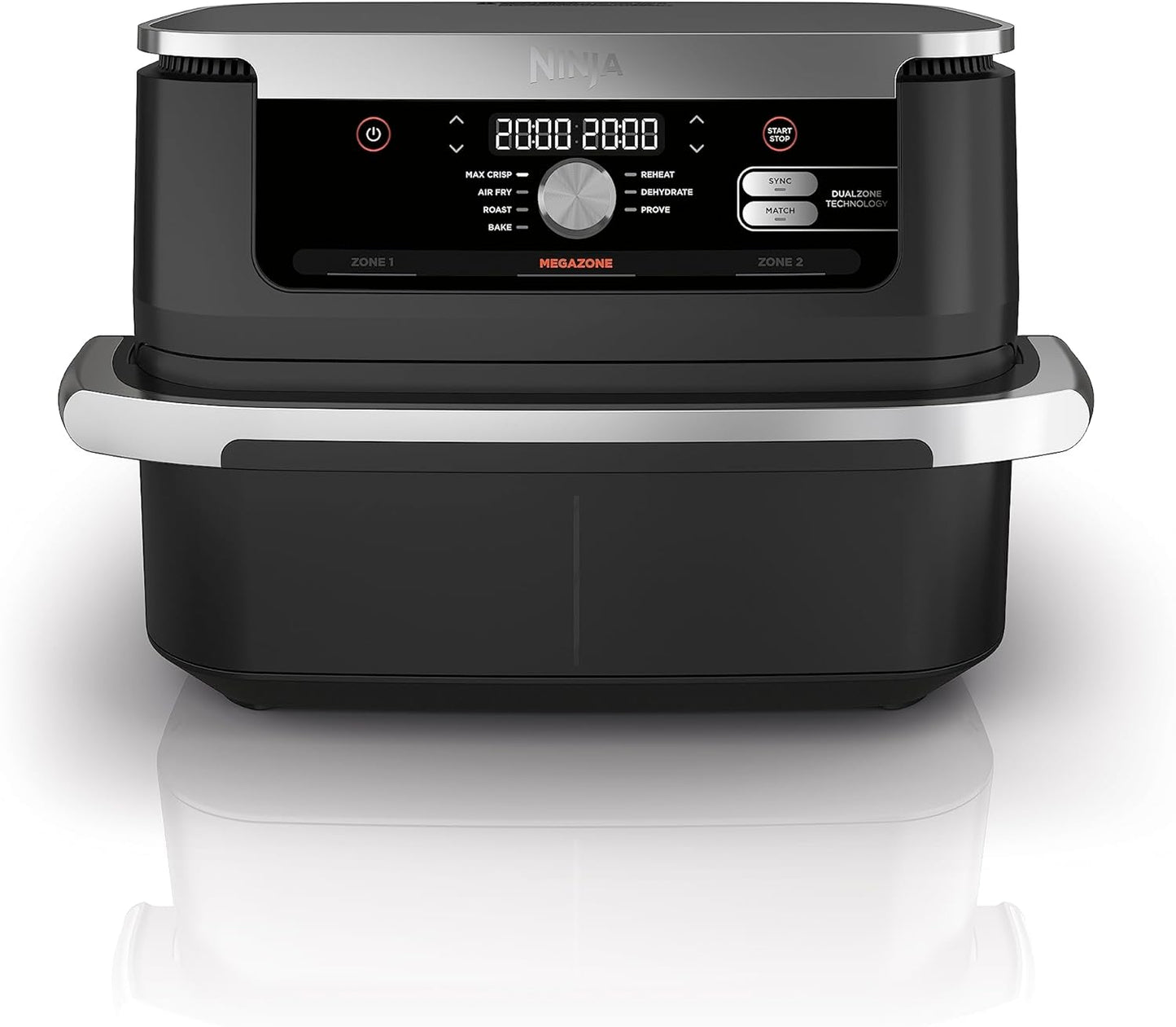 Ninja Foodi FlexDrawer Air Fryer, Dual Zone with Removable Divider, Large 10.4L Drawer, 7-in-1, Air-Fryer Uses No Oil, Air Fry, Roast, Bake, Max Crisp, Non-Stick Dishwasher Safe Parts, Black AF500ME - Medaid International