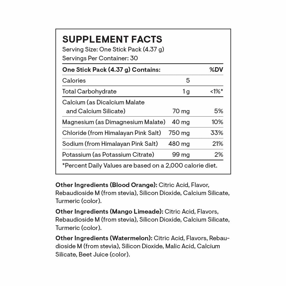 THORNE - Daily Electrolytes - Zero Sugar & Low-Calorie Electrolyte Drink Mix - Naturally Flavored & Sweetened - NSF Certified for Sport - Variety - 30 Stick Packs - Medaid International