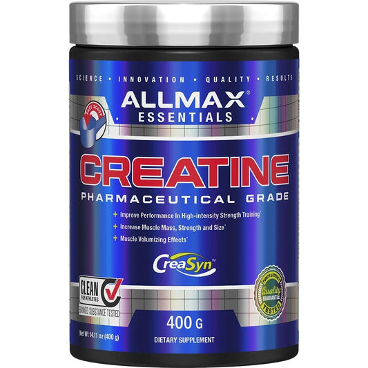 ALLMAX Nutrition - Creatine Monohydrate, Micronized Creatine Powder for Strength and Muscle Recovery, Gluten Free & Fast Absorbing 400g - Medaid International