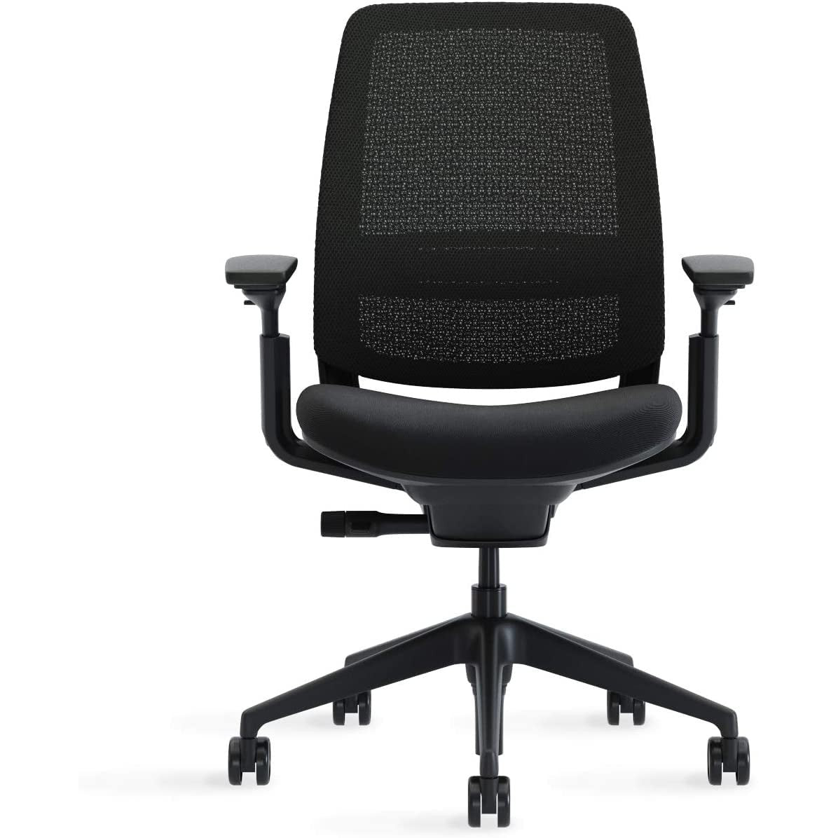 Steelcase Series 2 Office Chair, Black Frame and 3D Microknit Back, Wheels for Hard Flooring, Era Fabric (Truffle) - Medaid International