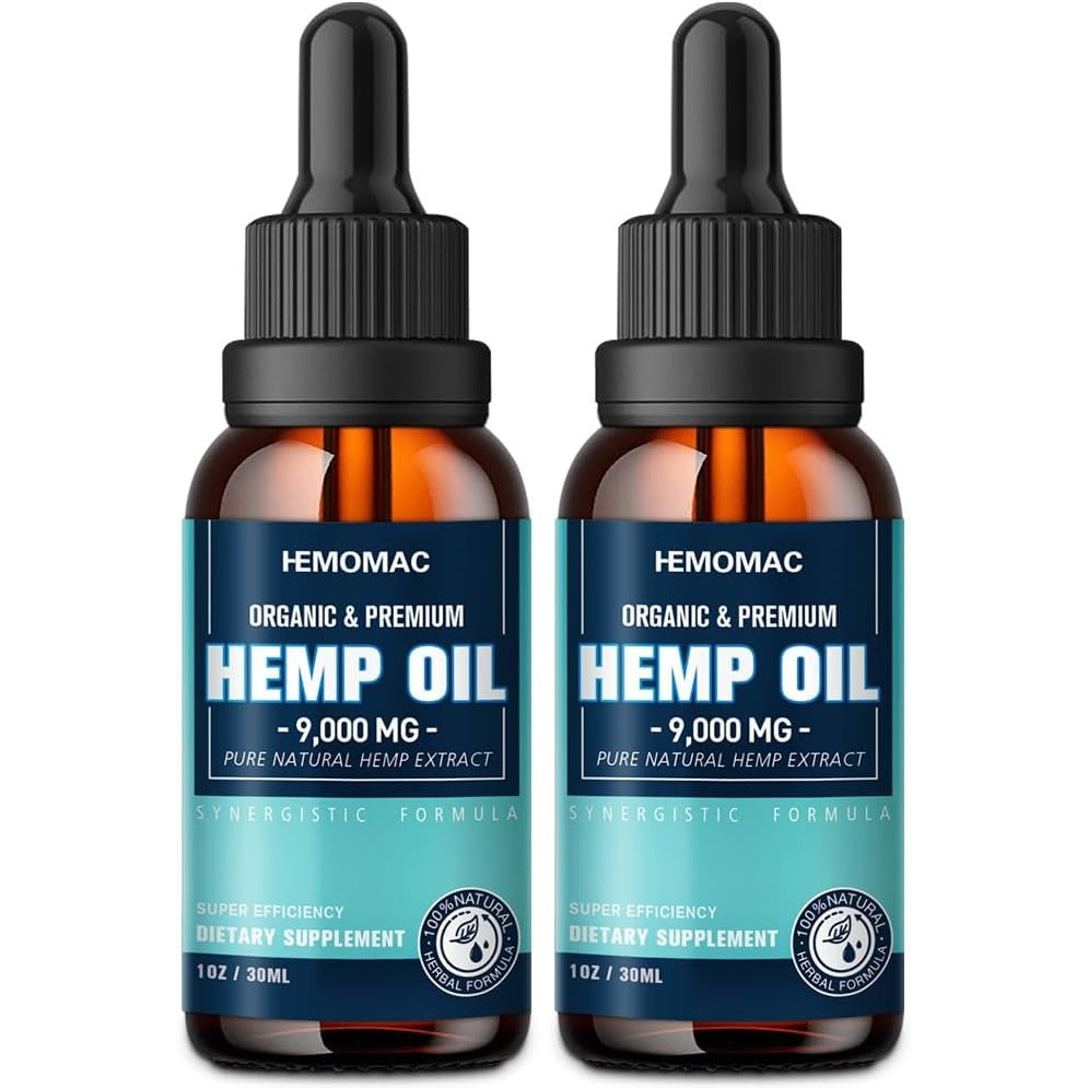 Hemp Oil High Potency - Maximum Strength Natural Hemp Drops Organic Tincture with Vegan, Non-GMO - Grown & Made in USA - Medaid International
