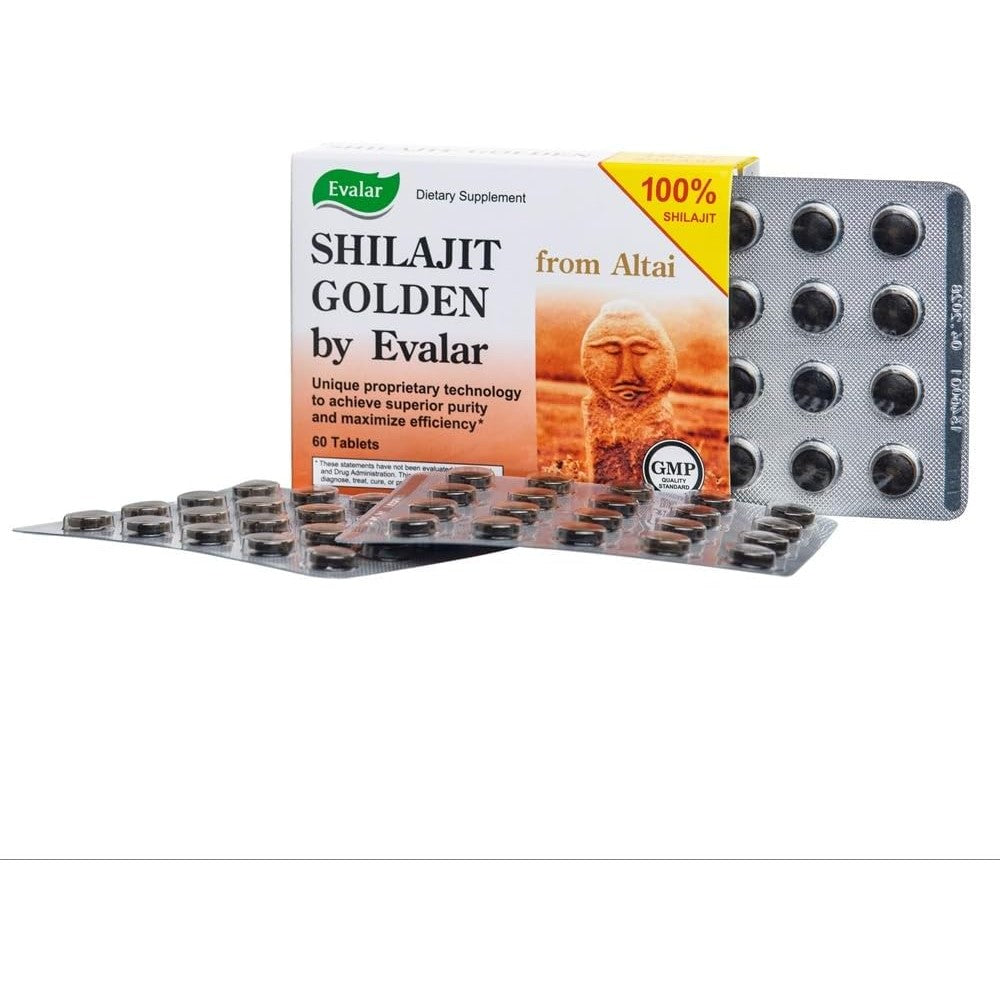 Evalar Shilajit Golden Siberian Altai 60 Tabs - Medaid International