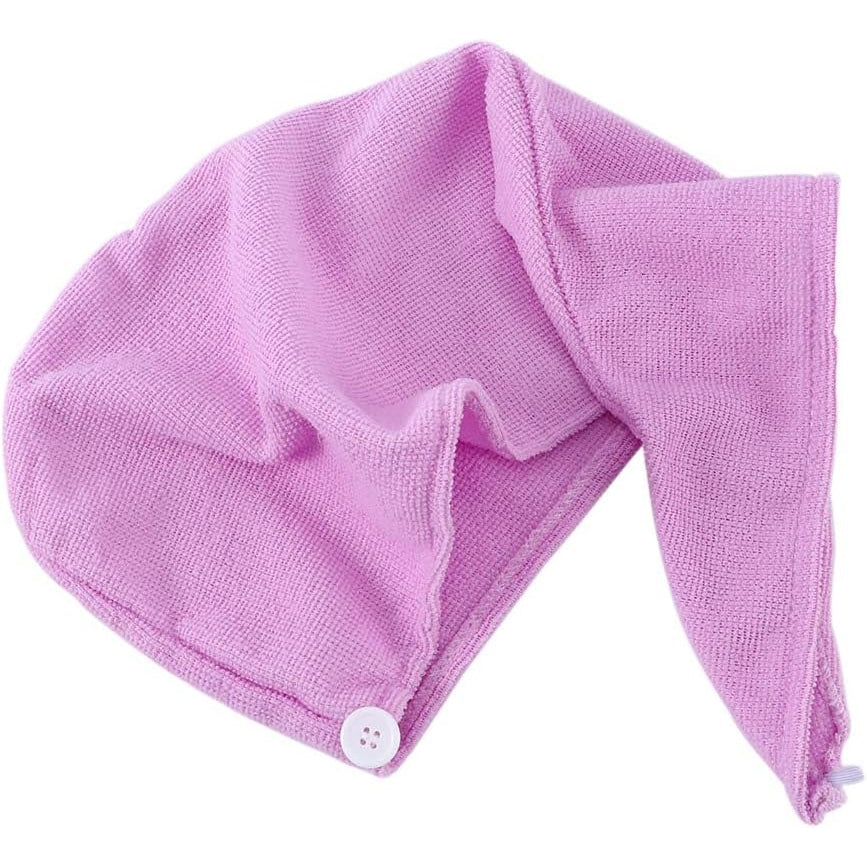 Microfiber Absorbent Hair Towels Towel/Hat/Cap Hair Dry Quick Dryer Bath Salon Towels for Gym, Bath, Spa, Shaving, Shampoo, Home Hair Drying (Purple) - Medaid
