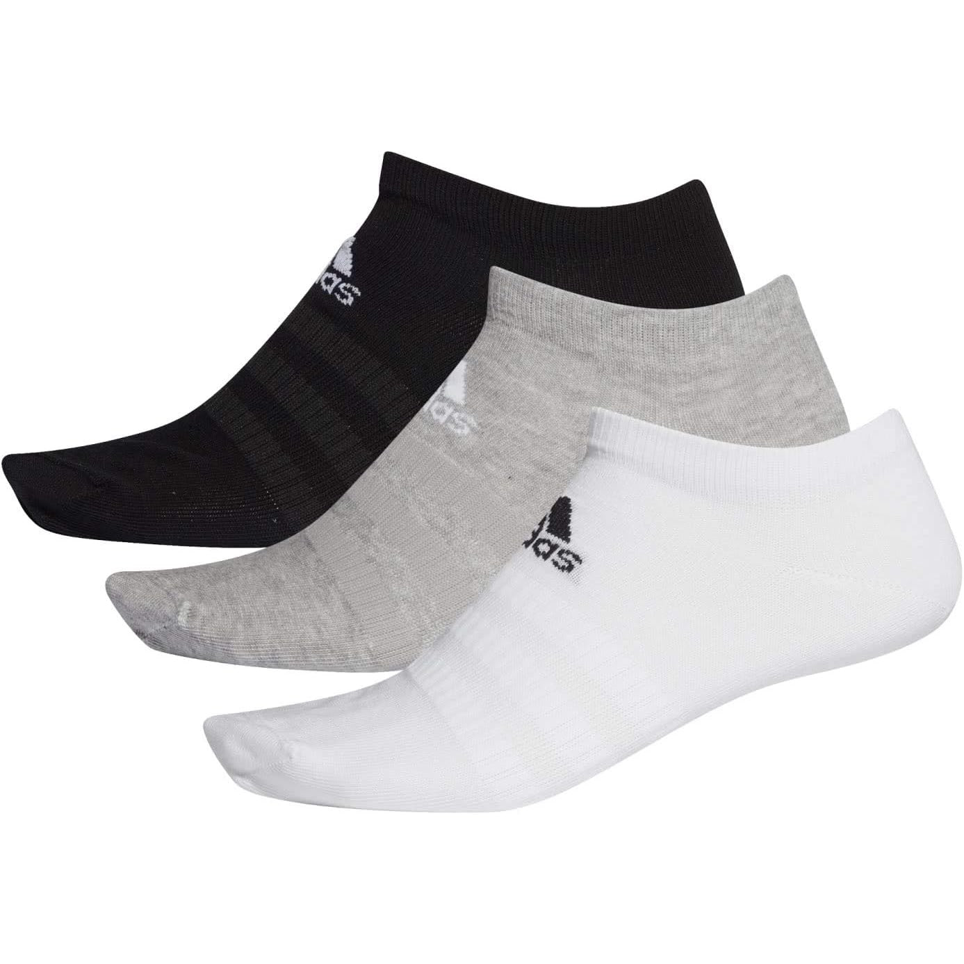 adidas Unisex Light Low 3pp No Show Socks - Medaid