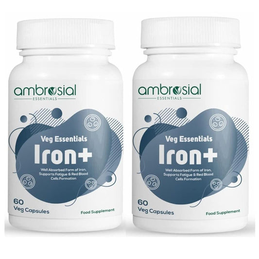 Ambrosial Iron+ 25mg Pack of 2-120 Capsules - Medaid International
