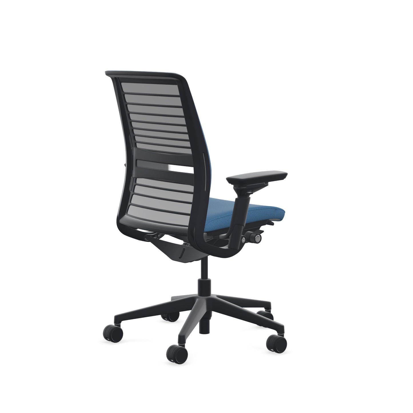Steelcase Think Office Chair with Uphostered Hard Casters - Cobalt Fabric - Medaid International