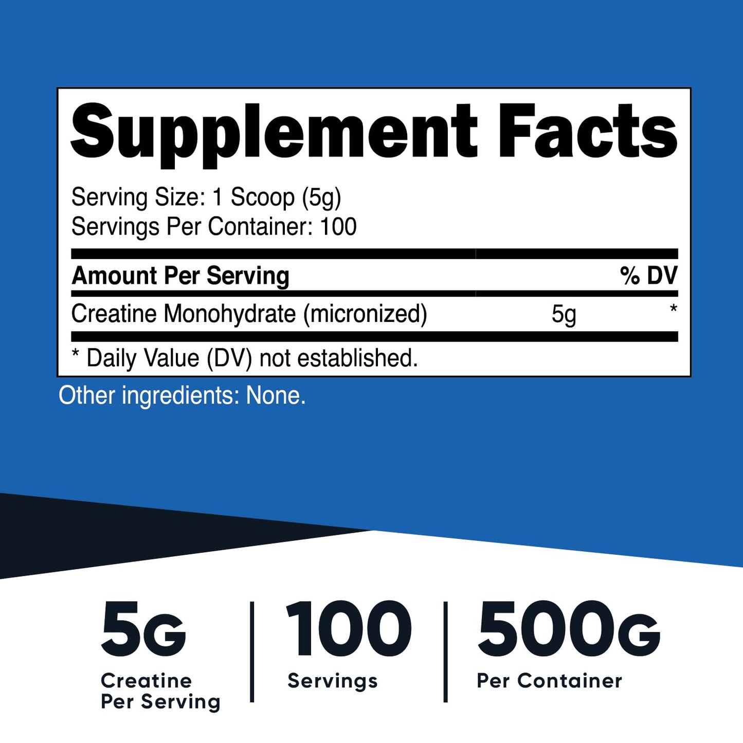 Nutricost Creatine Monohydrate Micronized Powder 500G, 5000mg Per Serv (5g) - 100 Servings, 17.9 Oz - Medaid International