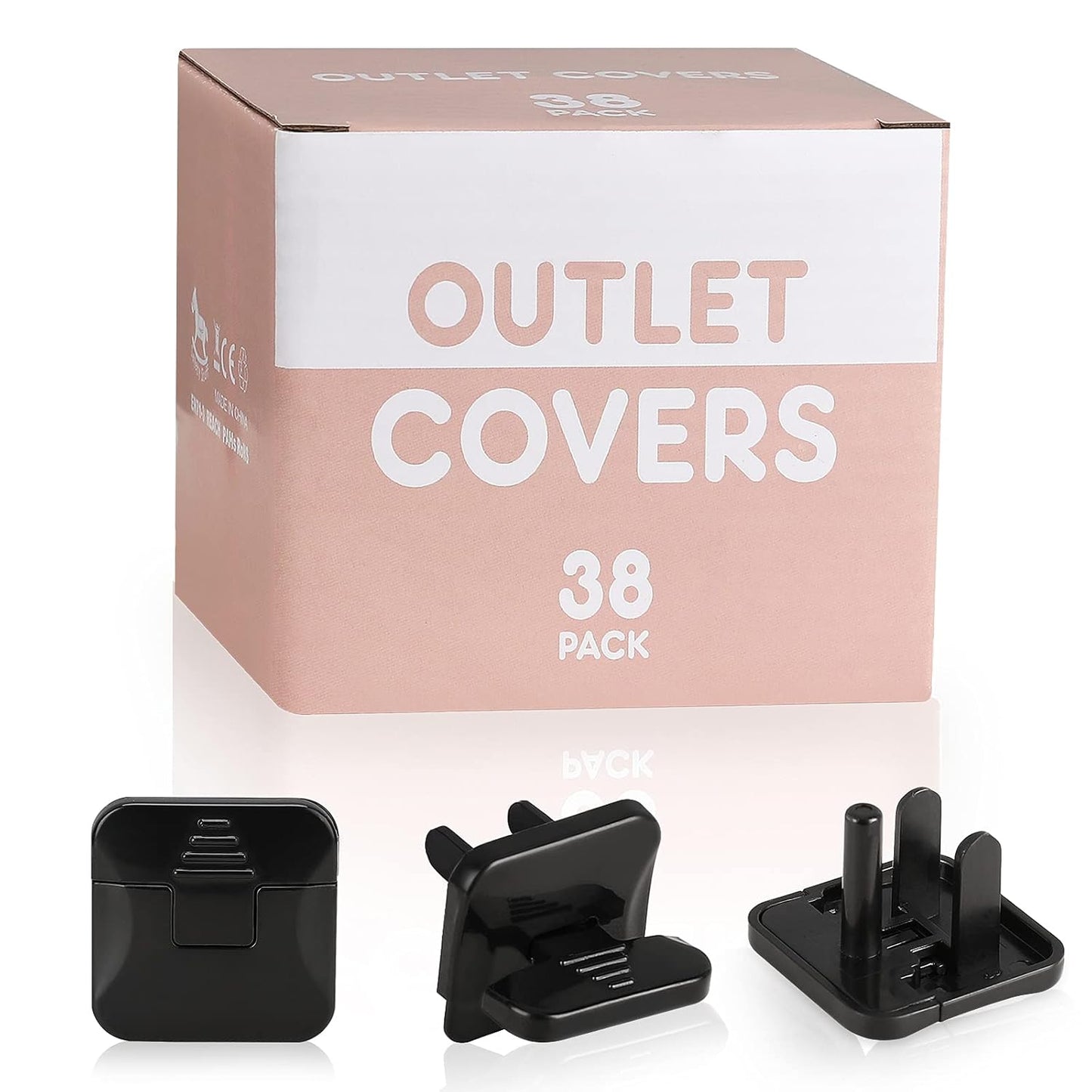 Outlet Covers Babepai 38-Pack White Child Proof Electrical Protector Safety Improved Baby Safety Plug Covers - Medaid International