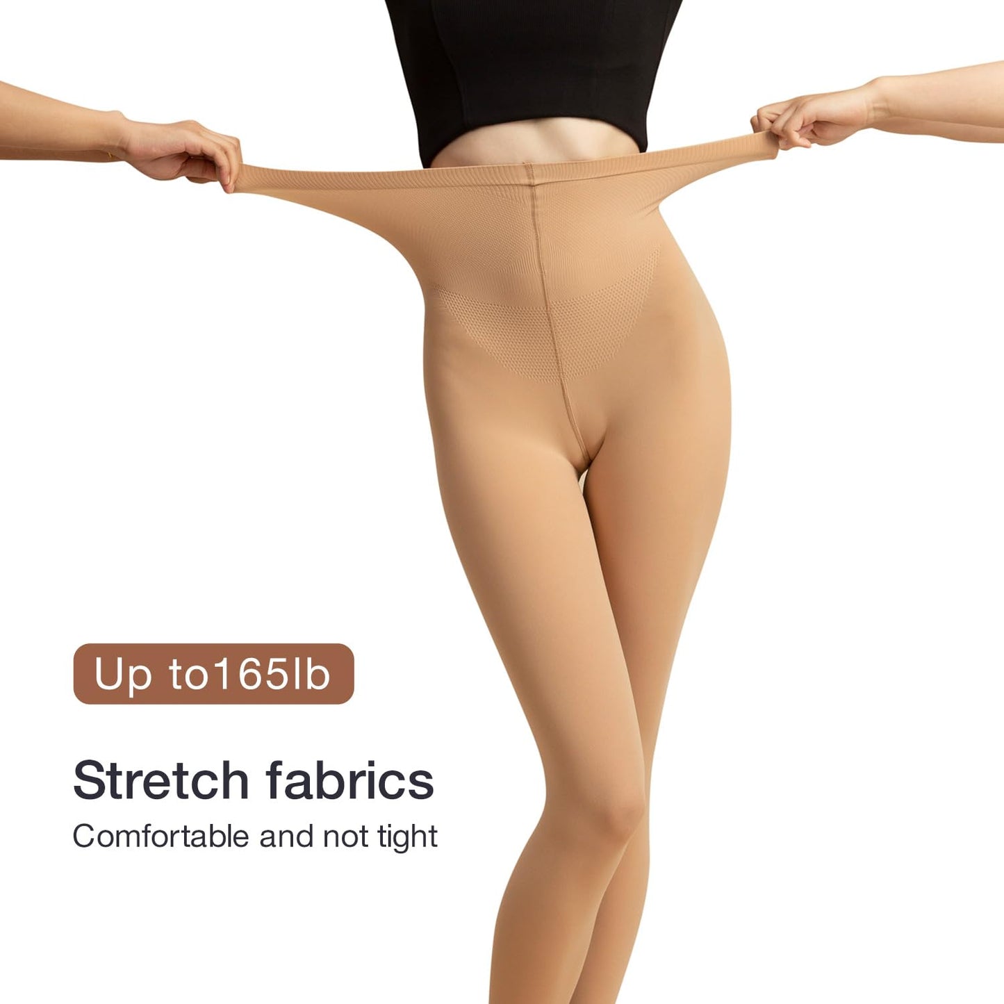 Ms.Myland 2 Pairs Women's Sheer Opaque Tights, 480D Soft Nylon Regular Multicolour Control Top Velvet Pantyhose - Medaid International