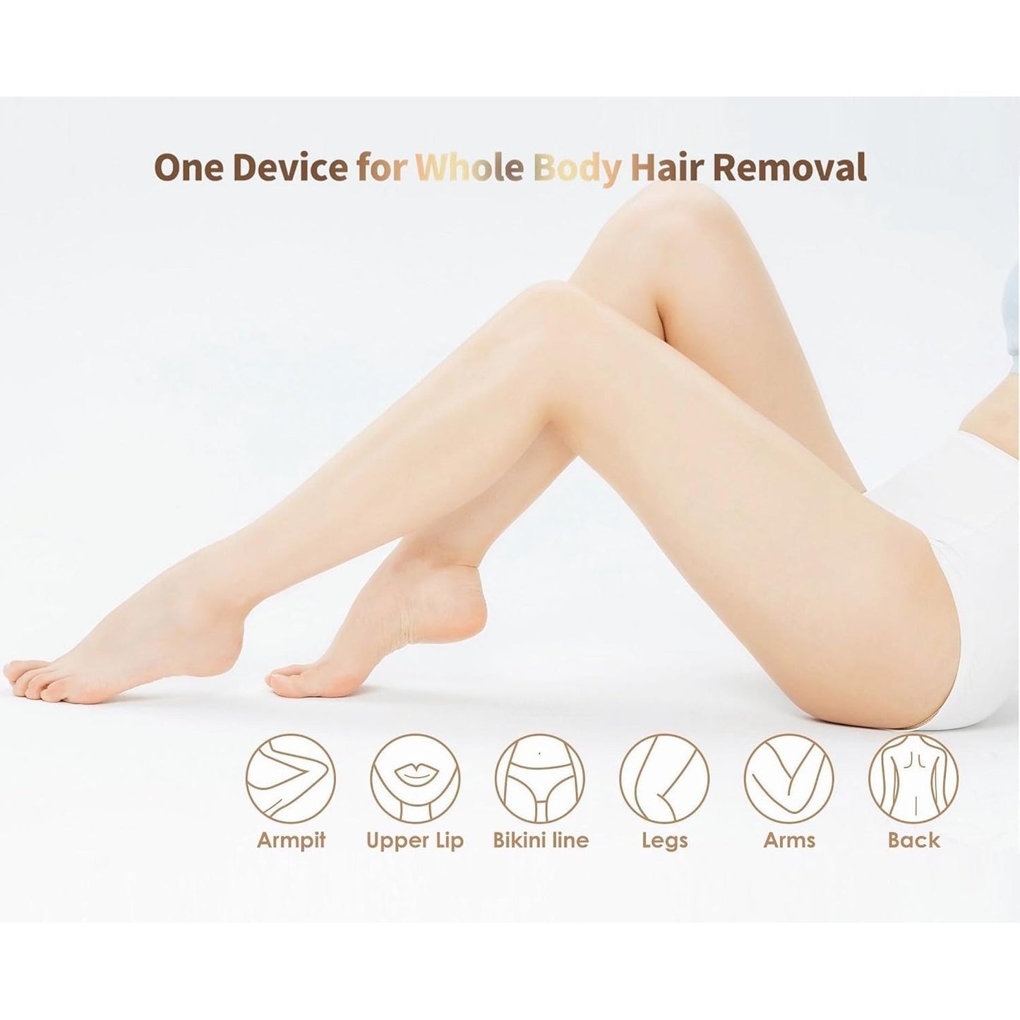 Home Use Beauty Device IPL Laser Hair Removal for Women and Men,999999 Flashes at-Home Laser Hair Removal Device - Medaid International
