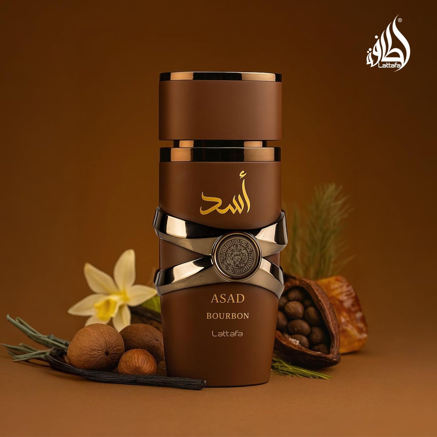 Lattafa Asad Bourbon for Unisex Eau de Parfum Spray, 3.4 Ounce / 100 ml - Medaid International