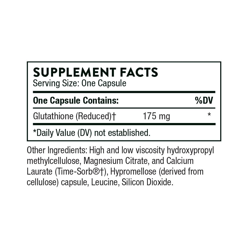 THORNE - Glutathione-SR - Sustained-Release Glutathione for Antioxidant Support* - 60 Capsules - Medaid International