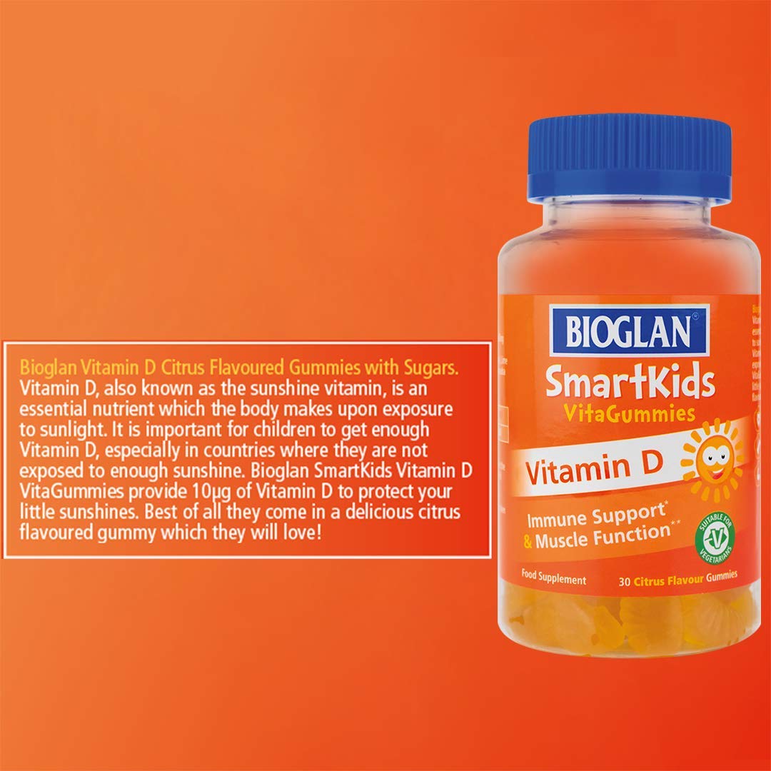 Bioglan SmartKids Vitamin D | Immune Support | 30 Gummies - Medaid International