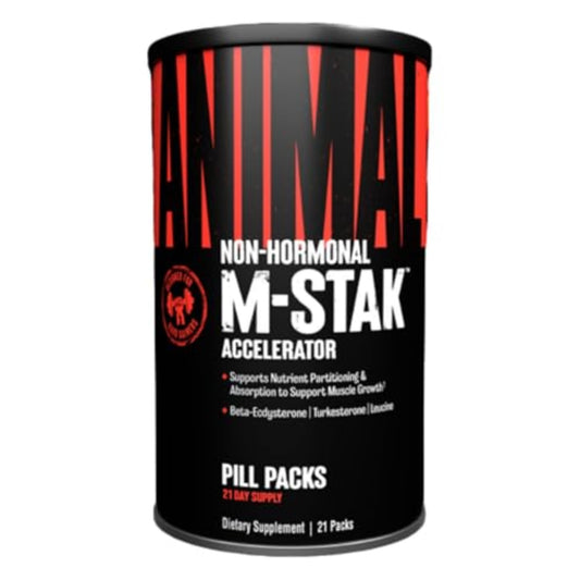 Animal M-Stak - Muscle Builder and Anabolic Mass Gainer Supplement for Bodybuilding - Lean Muscle Growth, Amino Complex and Pre Workout Energy, 21 Packs - Medaid International