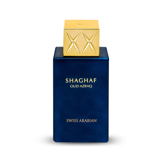 Swiss Arabian Shaghaf Oud Azraq, Limited Edition - Luxury Products From Dubai - Long Lasting and Addictive EDP Spray Fragrance - Seductive, Signature Aroma - Luxurious Scent of Arabia - 2.5 oz - Medaid International