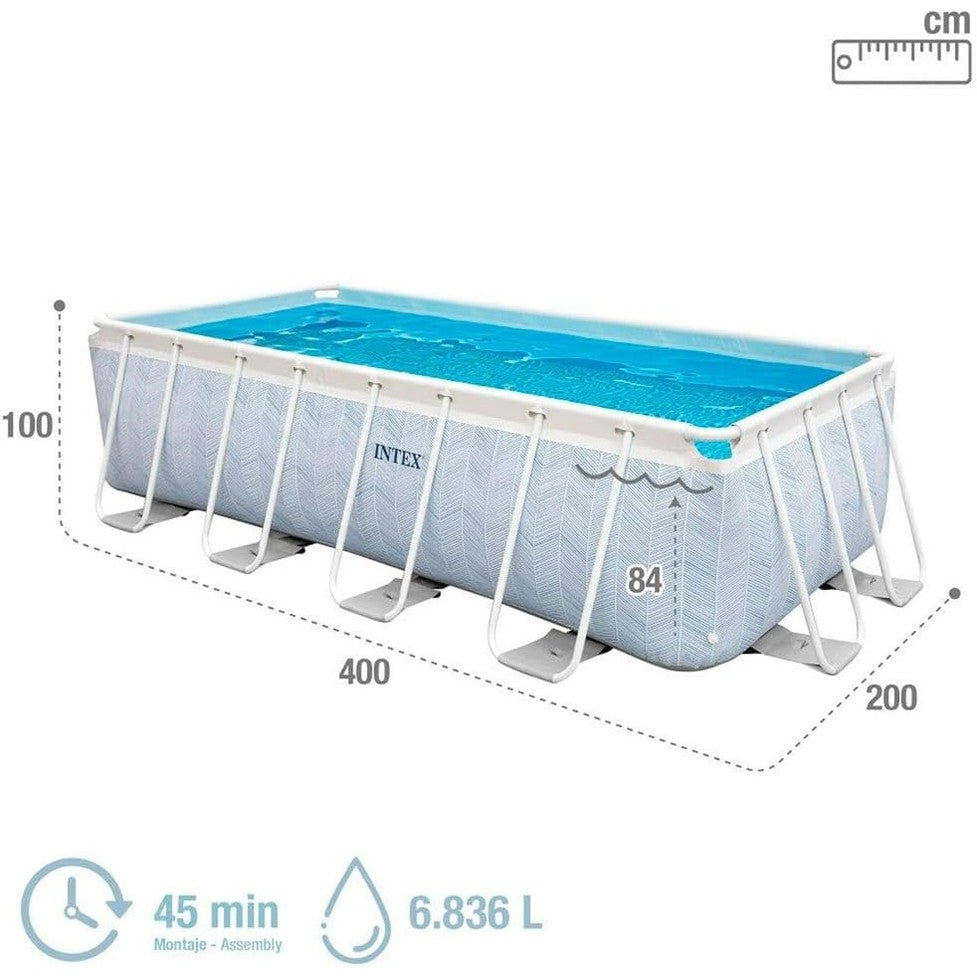 Chevron Prism Rectangular Pool Set 400x200x100 cm - Medaid International