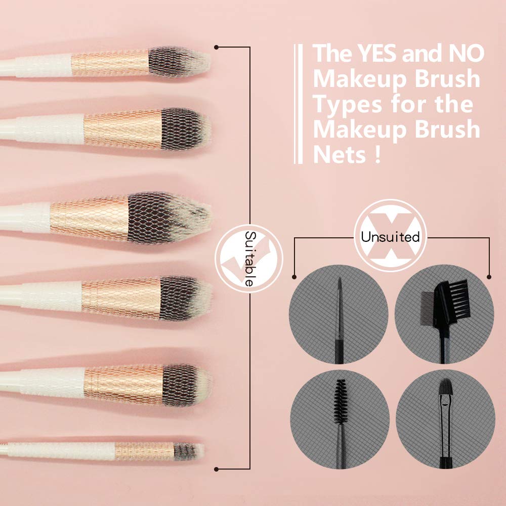 Makeup Brush Mesh Cover, Makeup Cosmetic Beauty Brushes Protector Set Reusable Expandable Mesh Cover - Medaid International