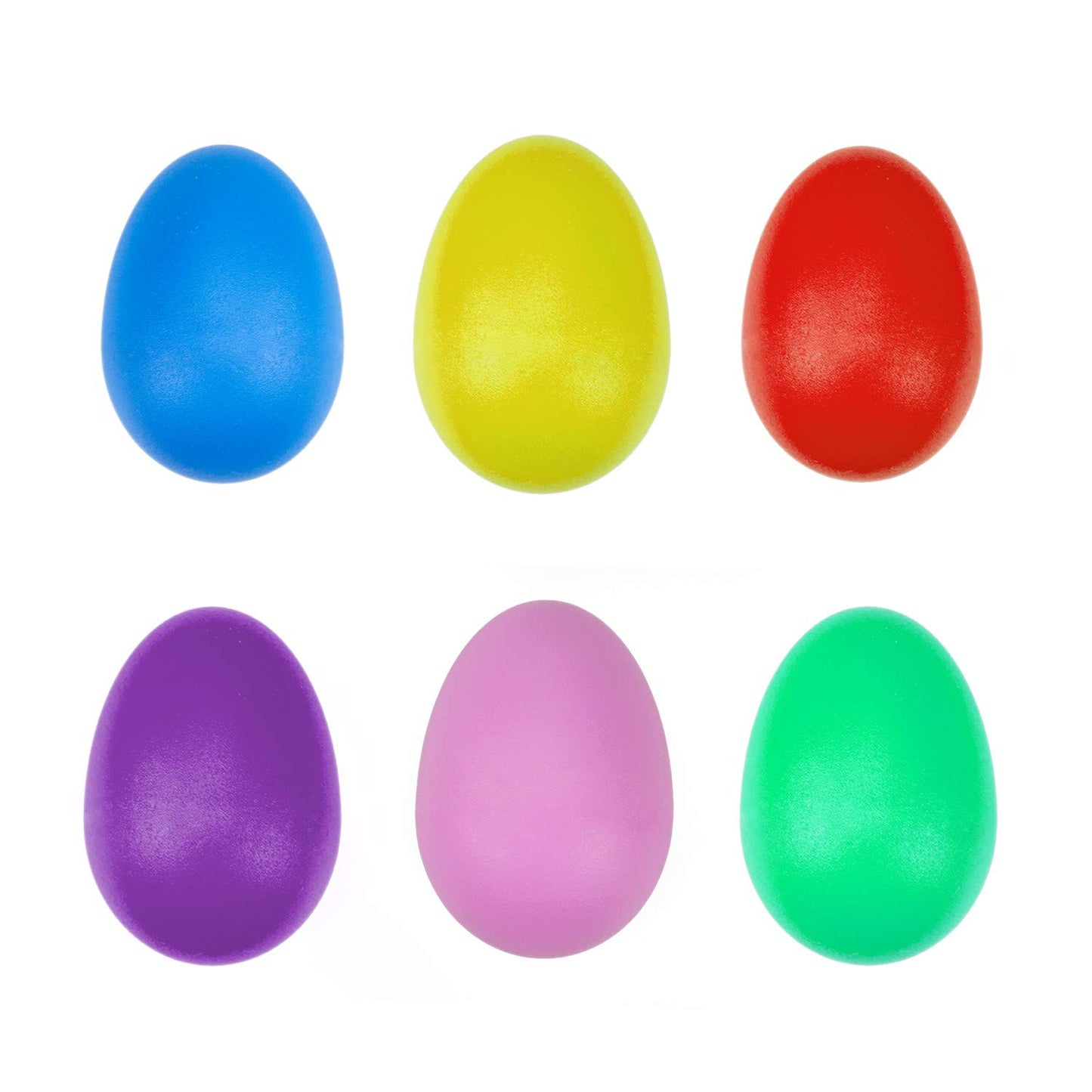 Foraineam 60 Pieces Plastic Egg Shakers - Colorful Easter Egg Maracas Musical Instruments - Percussion Music Eggs Noisemaker for Party Favors & Music Learning - Medaid International