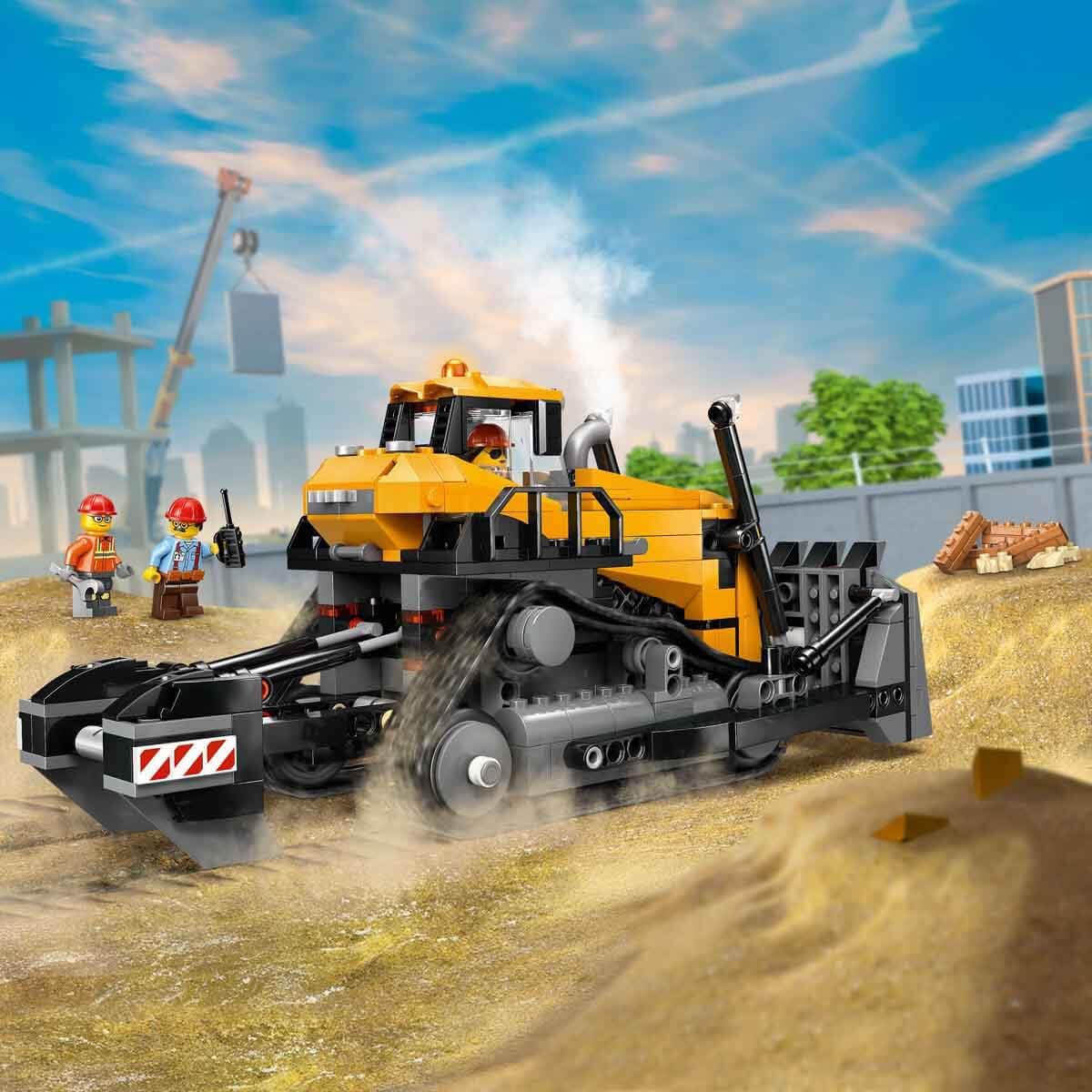 LEGO City 60466 Yellow Bulldozer Toy Birthday Present Blocks Boys Girls Children 8 Years Old 9 Years Old 10 Years Old Elementary School Building Vehicle Car Mini Car Mom Father - Medaid International