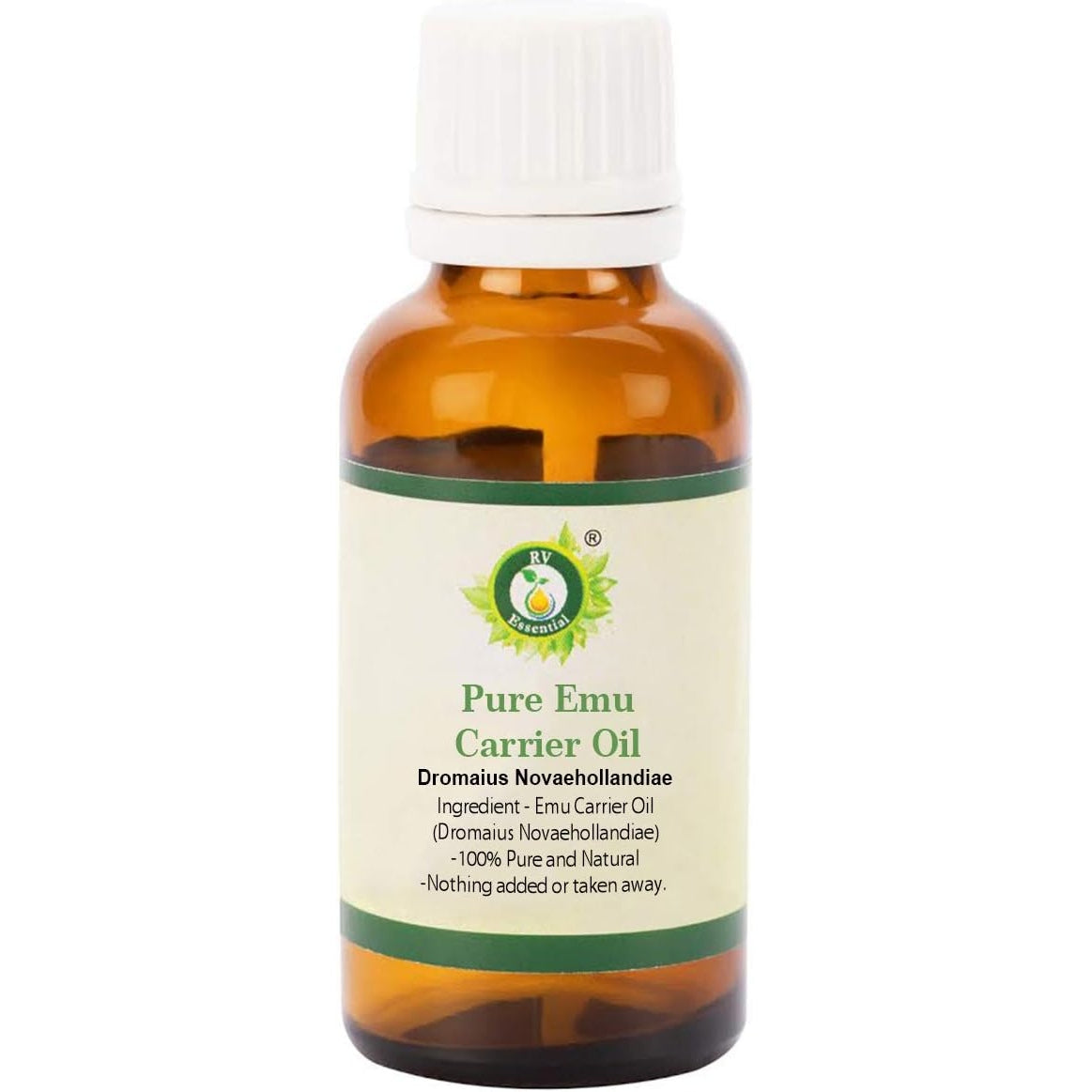 Emu Oil | Dromaius Novaehollandiae | For Massage | For Hair Growth | Pure Emu Oil | Emu Carrier Oil | Natural moisturizer | Unrefined | For Face | For Skin | 5ml | 0.169oz By R V Essential - Medaid
