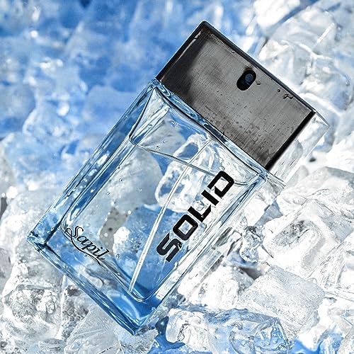 Sapil Solid Eau de Toilette for Men – Long-Lasting Dubai Toilette – Citrus, Woody, Musky & Warm Spicy Scent with Fresh & Powdery Notes – 3.4 Oz(100ml) –Premium Arabic Toilette for Daily & Evening Wear - Medaid International