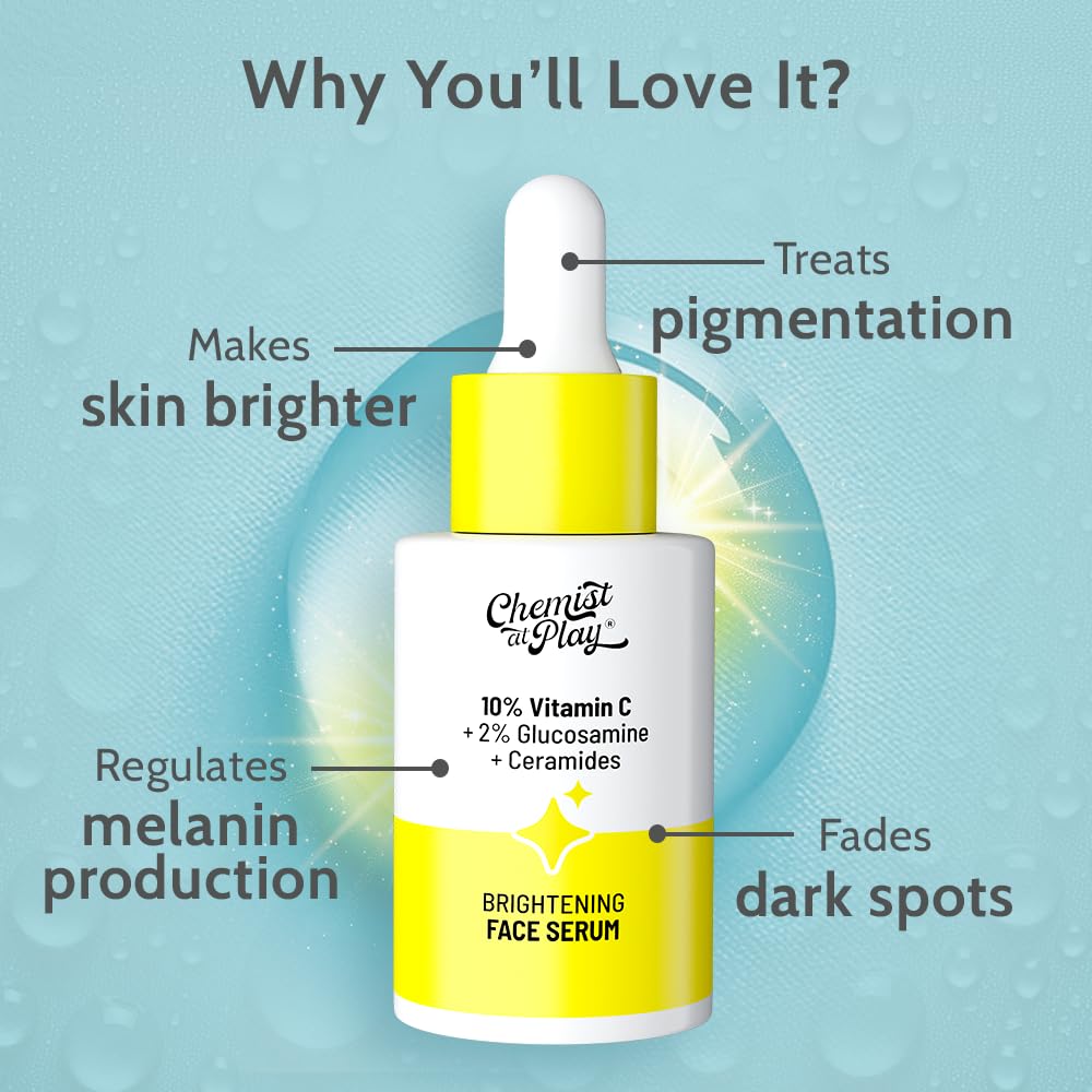 Chemist At Play Vitamin C Face Serum | Lightweight Daily Serum for Skin Care Routine | 30ml - Medaid International