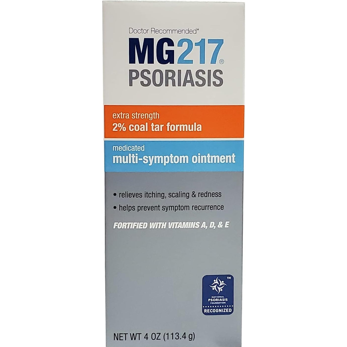 MG217 Multi Symptom Relief 2% Coal Tar Medicated Psoriasis Ointment oz Jar, 4 Oz - Medaid International