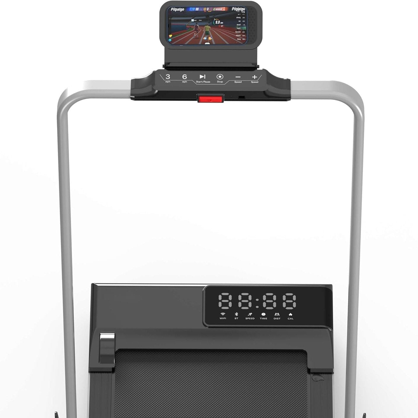 DeerRun Walking Pad Treadmill with Incline and Handle Bar, 3 in 1 Foldable Treadmills for Home Small Office, 300lbs Portable Compact Under Desk Treadmill with App - Medaid International