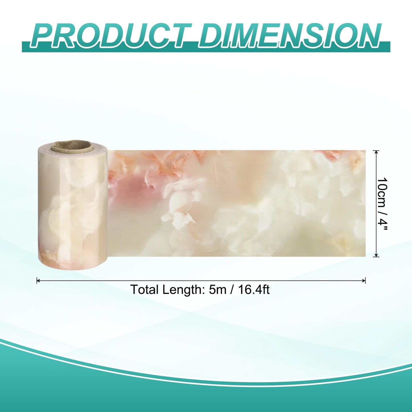 HARFINGTON Wood Grain Wallpaper Border 4" x 16.4ft PVC Self-Adhesive Textured Frame Sticker Waterproof Wall Decorative Wallpaper for Floor Door Table Cabinets Desk, Yellow Pattern - Medaid International