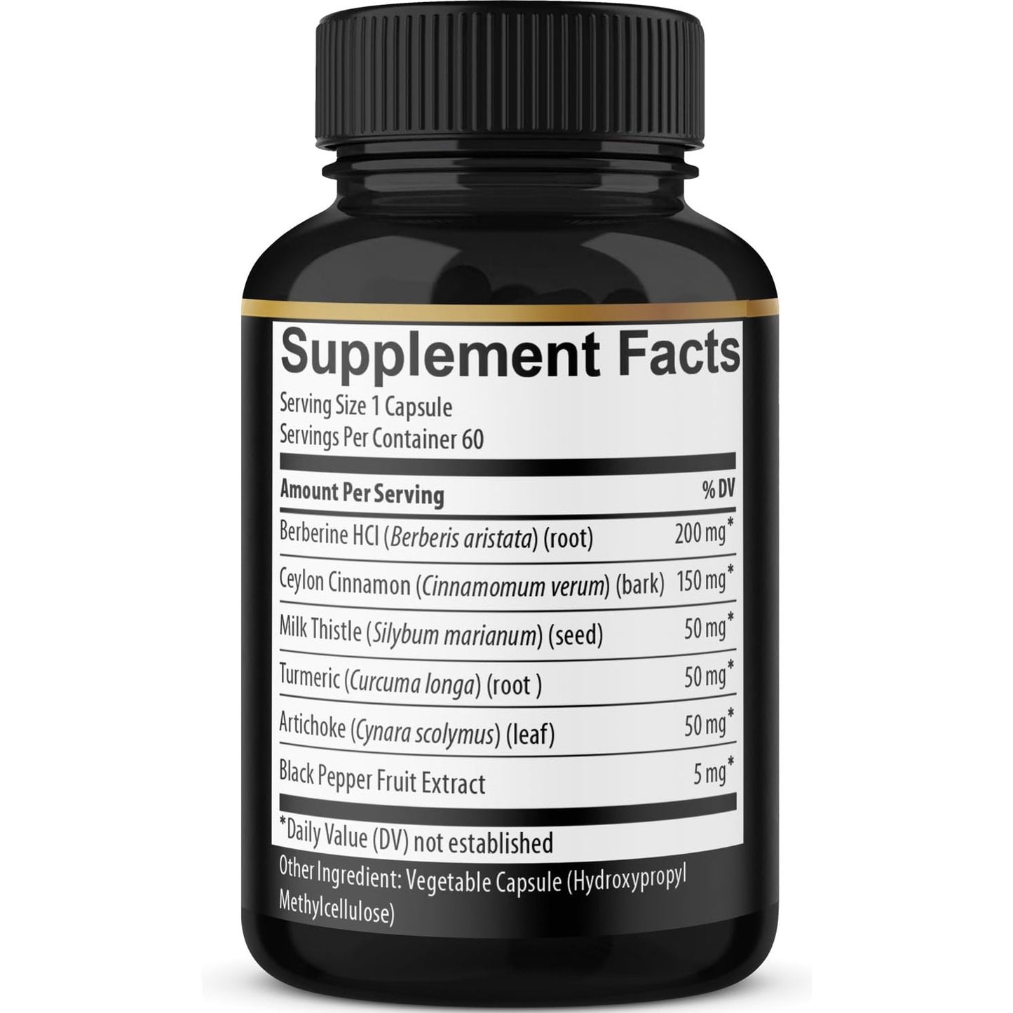 (2 Packs) Berberine Supplement Plus Ceylon Cinnamon, Turmeric, Artichoke, Milk Thistle, Black Pepper - 120 Capsules - 4 Months Supply - Medaid International