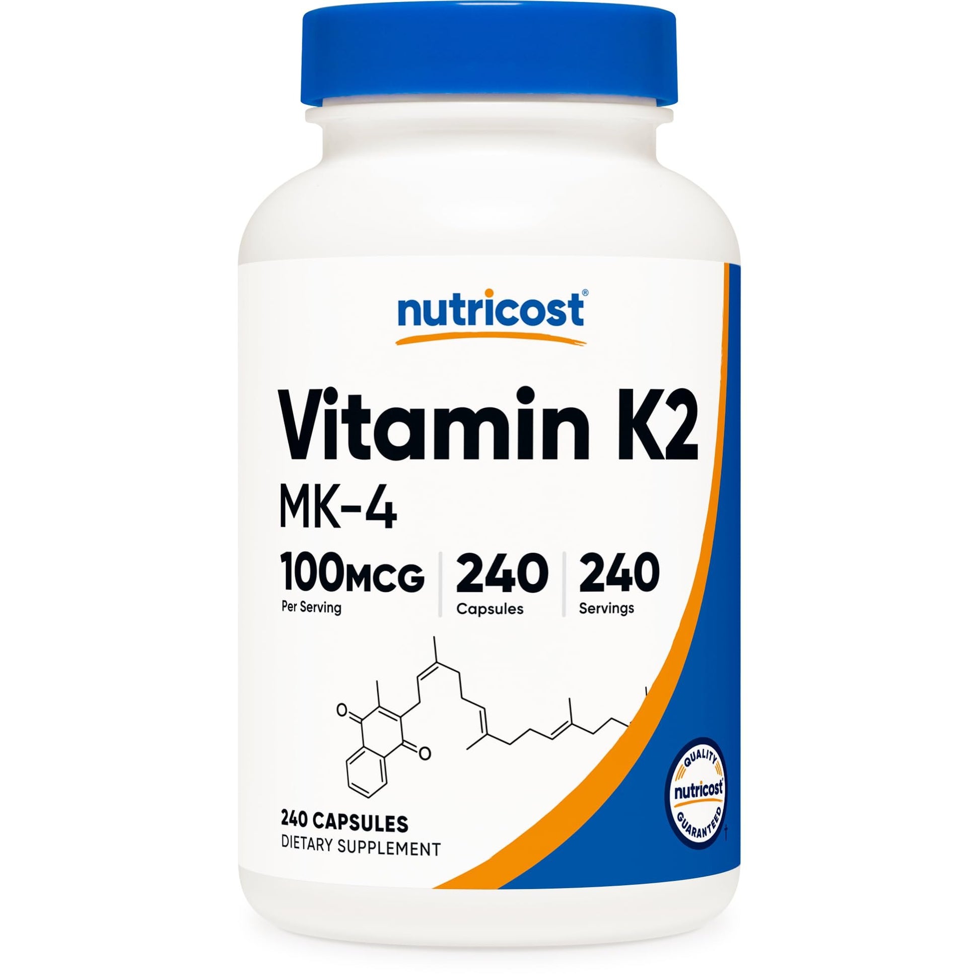 Nutricost Vitamin K2 (MK4) 240 Capsules (100mcg) - Gluten Free and Non-GMO - Medaid International