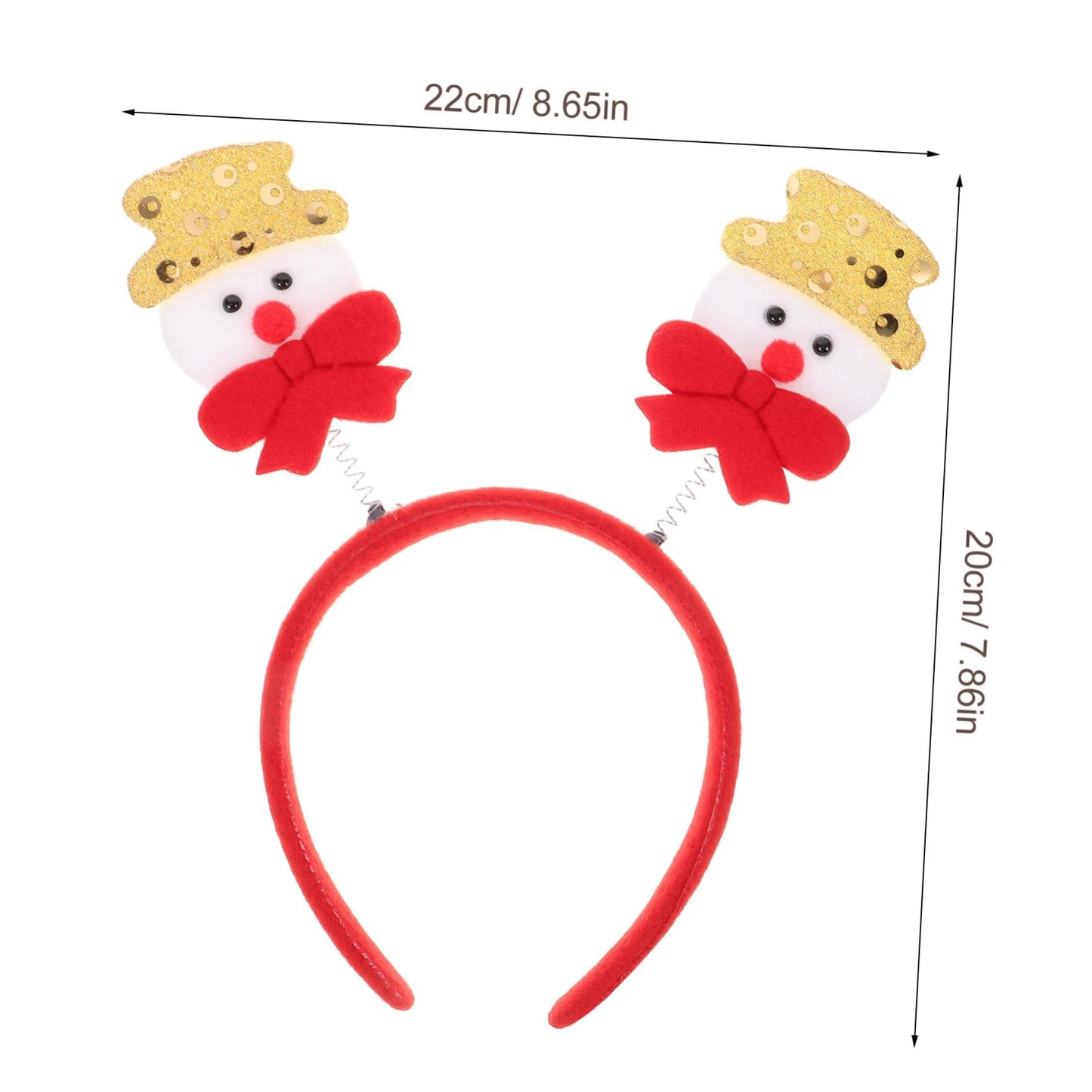 Xmas Snowman Headband Festival Hair Decor Christmas Party Headdress for Adults and Creative and Lovely Xmas Costume Accessory for Holiday Gatherings and Photography Props - Medaid International