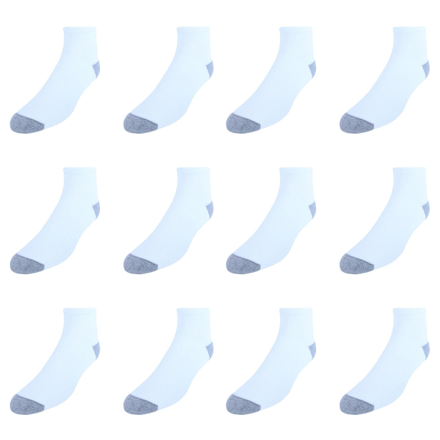 Hanes mens X-temp Lightweight Ankle Socks, 12-pair Pack Casual Sock, White, 6 12 US - Medaid International