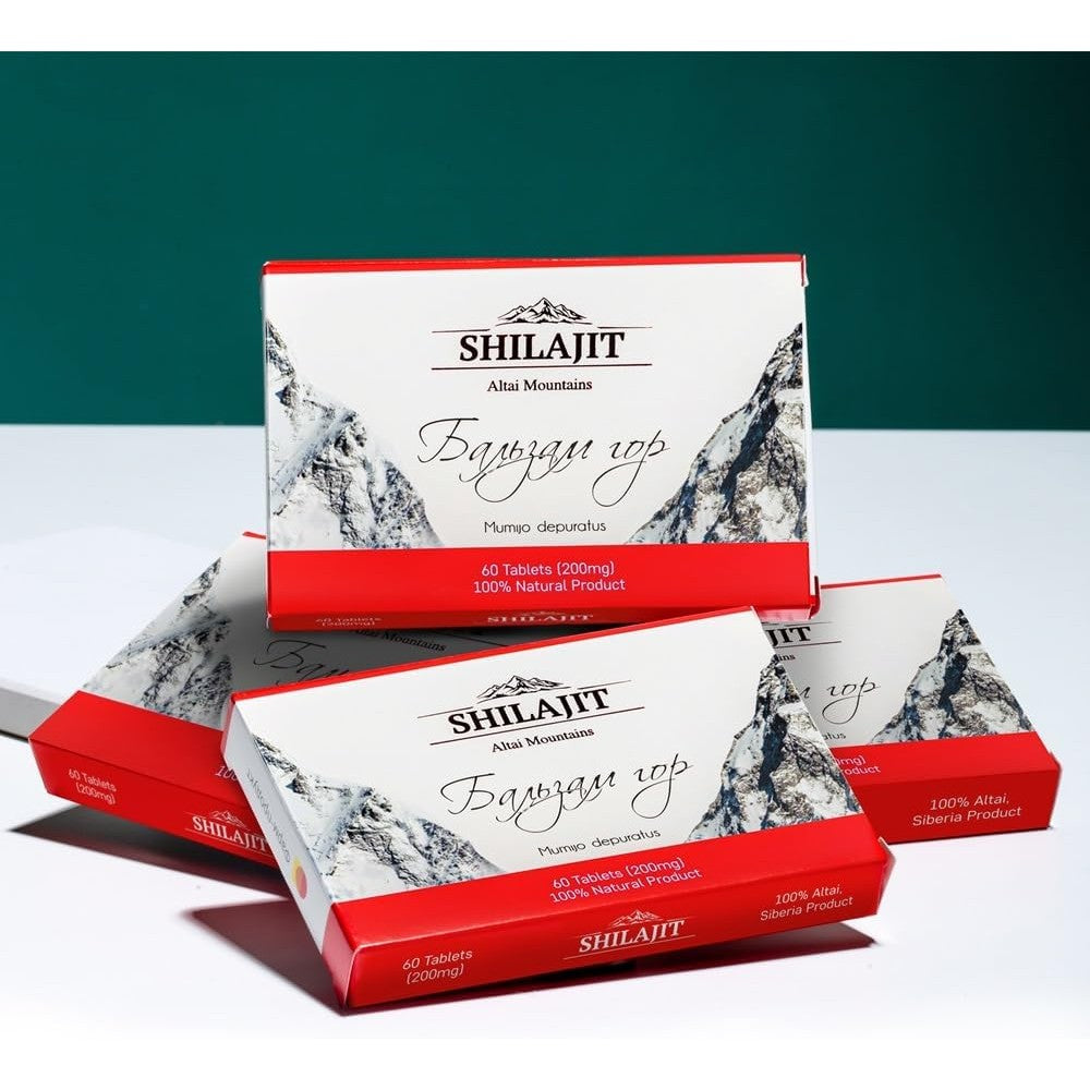 Siberian Green Altai Shilajit 120 Tablets "Mountain Balsam" - Original Altai 100% Pure Fulvic Acid and Trace Minerals - Medaid International