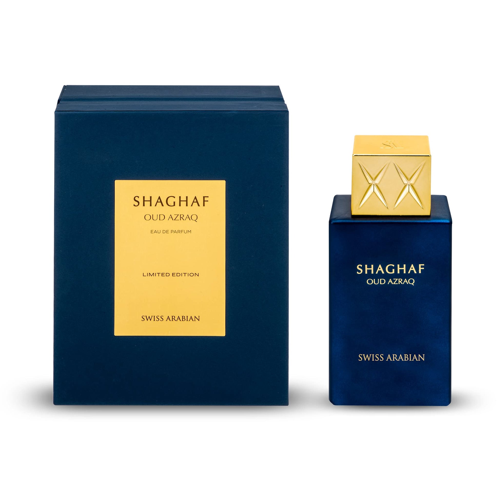 Swiss Arabian Shaghaf Oud Azraq, Limited Edition - Luxury Products From Dubai - Long Lasting and Addictive EDP Spray Fragrance - Seductive, Signature Aroma - Luxurious Scent of Arabia - 2.5 oz - Medaid International