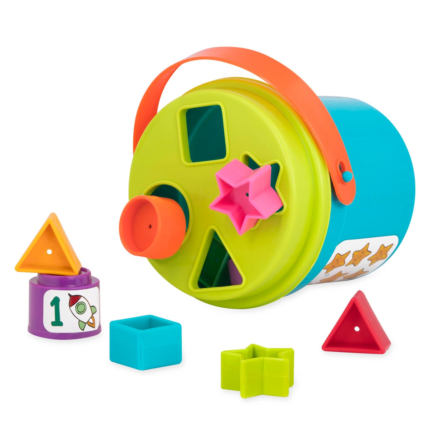 Battat – Nesting Sorter Set – 19 Pieces Stacking Bucket Sort Set – 10 Cups & 8 Shapes – Educational & Dexterity Toys – 18+ Months – Sort & Stack - Medaid International
