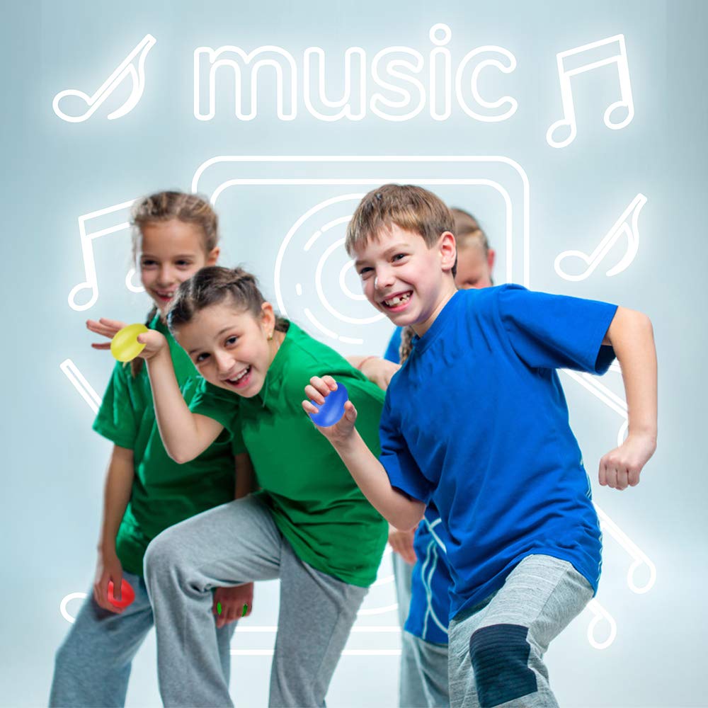 Chudian 24 Pezzi Uova Giocattolo Uova Maracas Uova Plastica Pasqua Uova Giocattolo per Bambini Uova Giocattoli Strumenti Musicali Favori Festa Forniture Musicali Giocattoli (6 Colori, 4 5,6 cm) - Medaid International