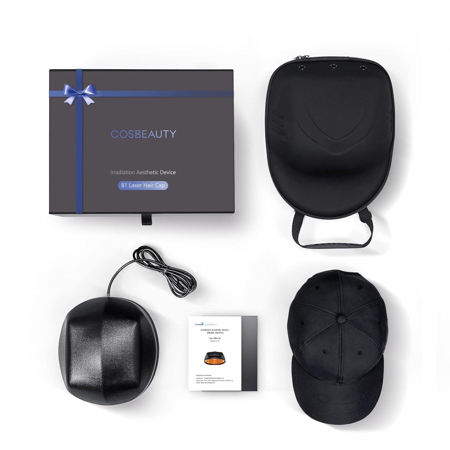 Irradiation Aesthetic Device Professional Hair Growth Laser Cap - FDA Cleared Low Level Laser Therapy Hair Regrowth for Men & Women, Hair Loss Treatment for Androgenetic Alopecia - Medaid International