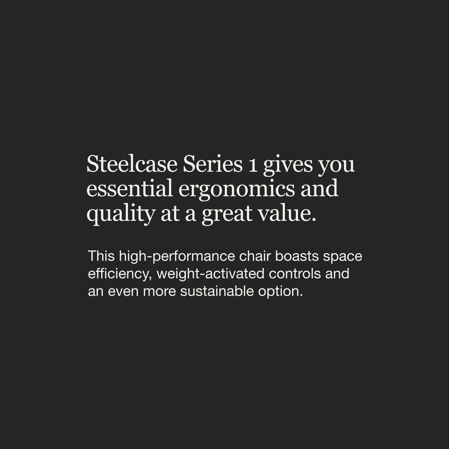 Steelcase Series 1 Office Chair - Ergonomic Work Chair with Wheels for Hard Flooring - Helps Support Productivity - Weight-Activated Controls, Back Supports & Arm Support - Easy Assembly - Graphite - Medaid International