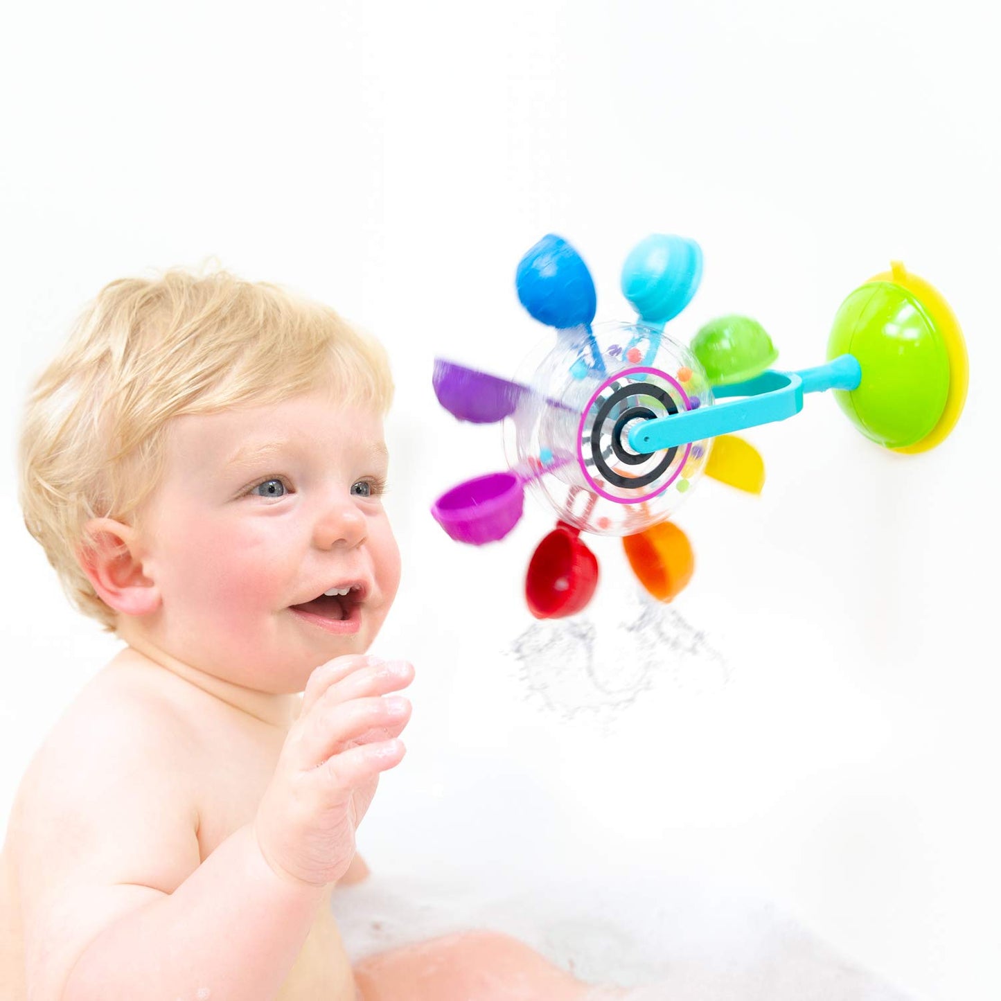 Sassy Whirling Waterfall Suction Toy for Bathtime - Stem - Ages 12+ Months, Multi - Medaid International