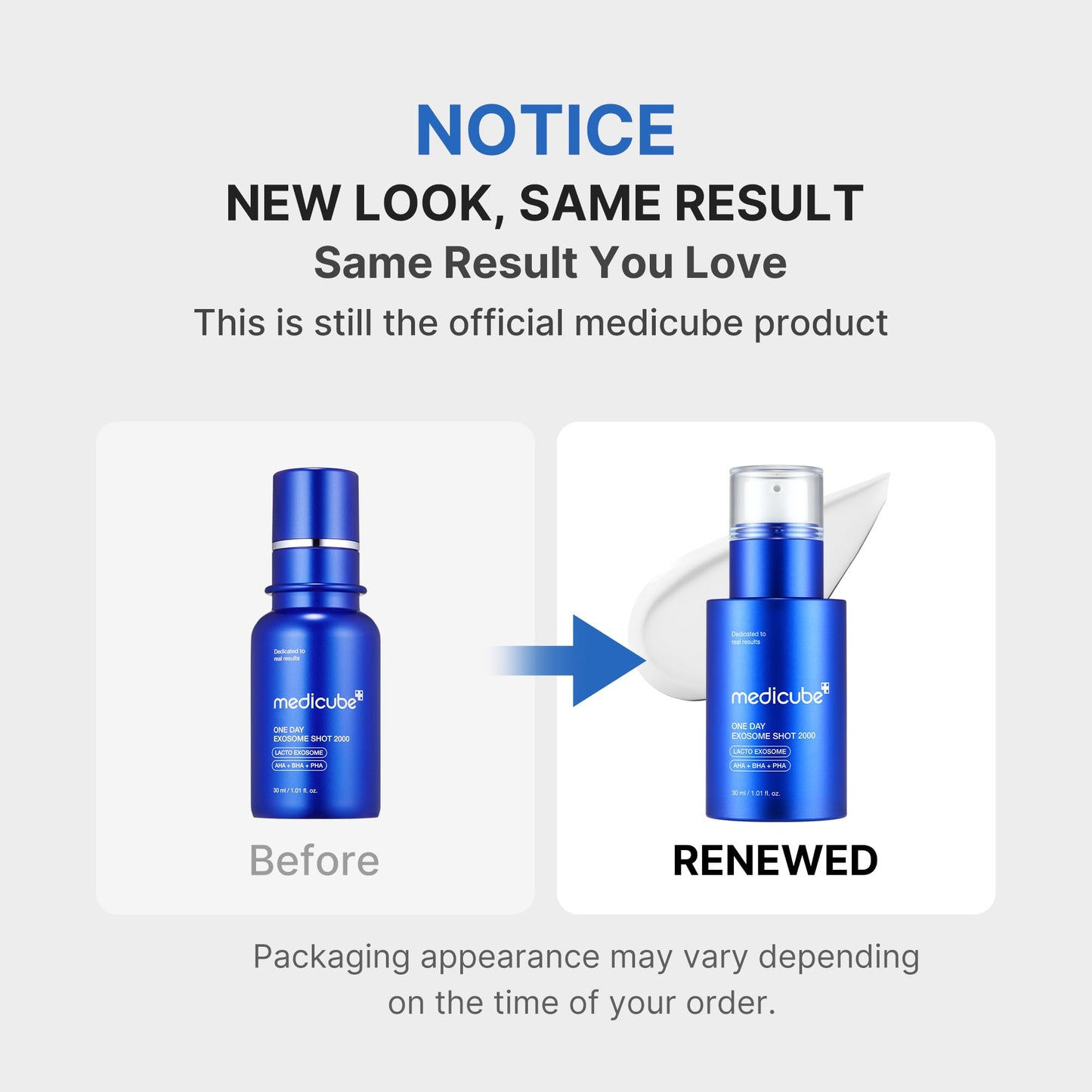 medicube Zero Exosome Shot 2,000 PPM Spicule Facial Serum | Liquid Skin Booster Serum | Exosome, AHA+BHA+PHA | Pore Care, Dead Skin Cells, Skin Texture | Korean Skin Care 1.01 fl.oz - Medaid International