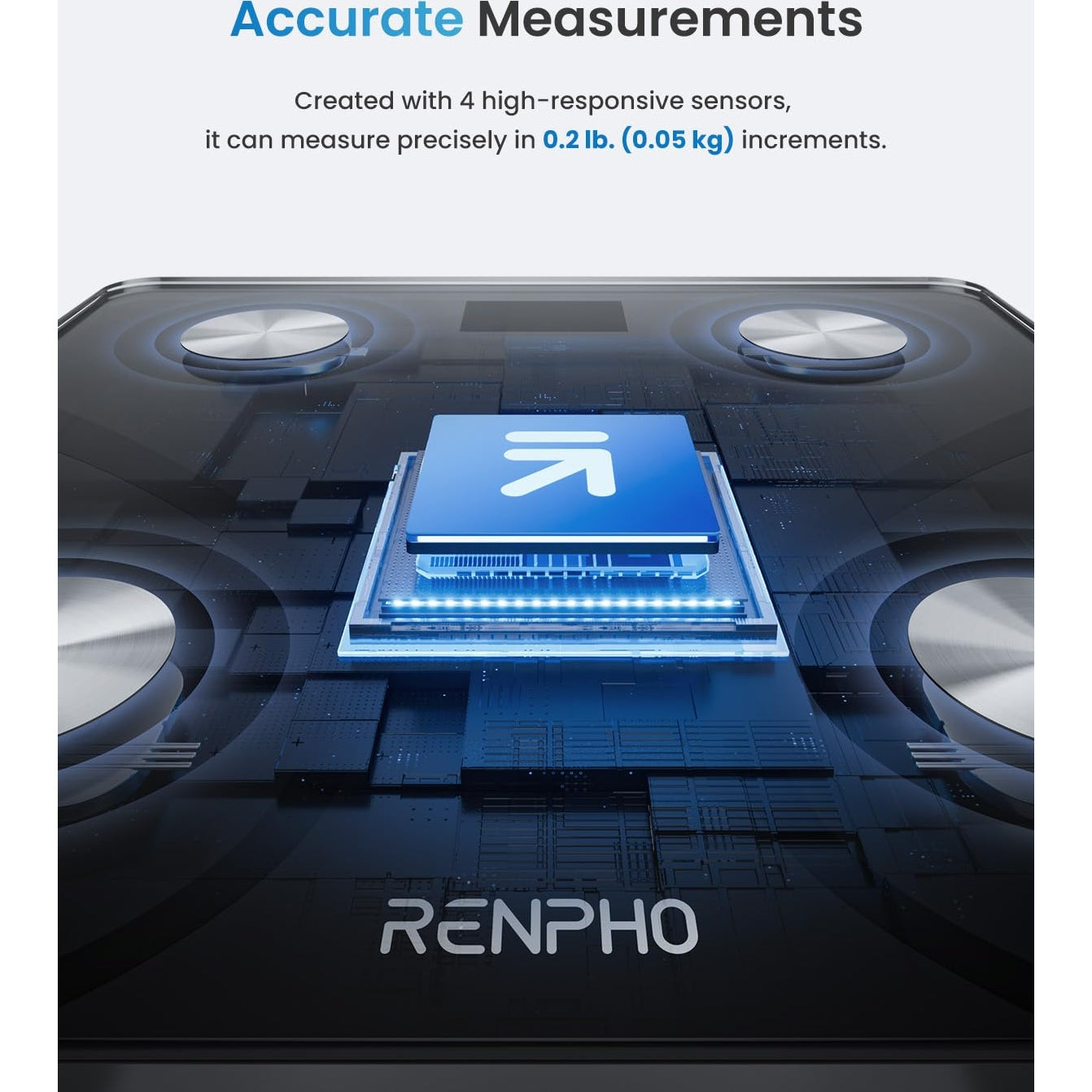 RENPHO Smart Scale for Body Weight, FSA HSA Eligible, Digital Bathroom Scale BMI Weighing Bluetooth Body Fat Scale, Body Composition Monitor Health Analyzer with Smartphone App, 400 lbs - Elis 1 - Medaid